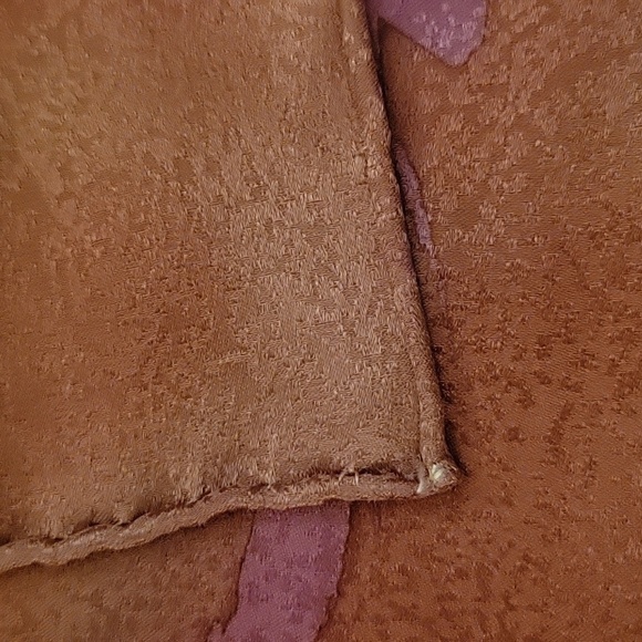 Vtg Artisan Rust Pink Seahorse Watercolor Satin Sash Scarf - Picture 4 of 6